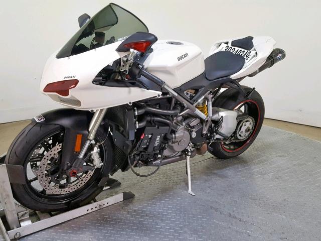 ZDM1XBGV59B009909 - 2009 DUCATI 848 WHITE photo 4