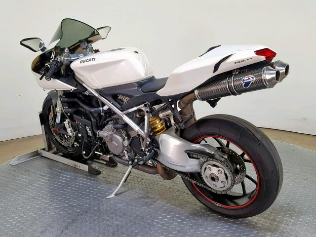 ZDM1XBGV59B009909 - 2009 DUCATI 848 WHITE photo 6