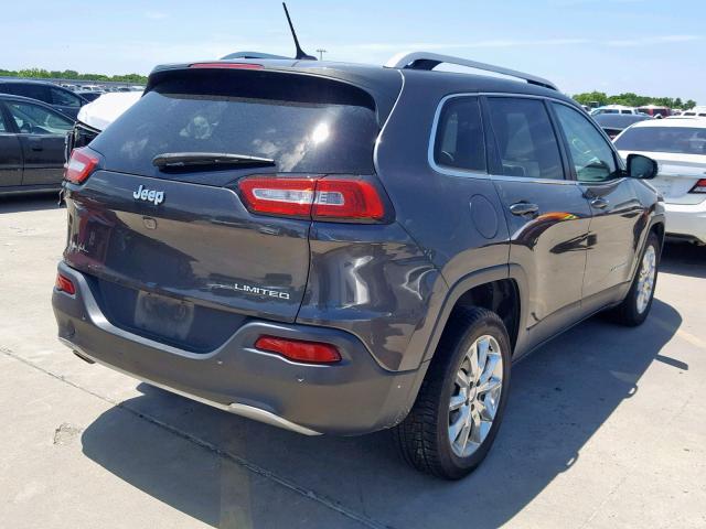 1C4PJLDB4FW671346 - 2015 JEEP CHEROKEE L GRAY photo 4