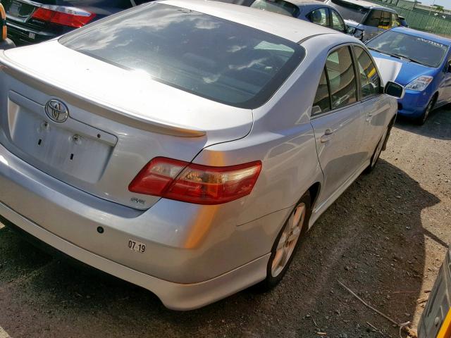 4T1BE46K57U704414 - 2007 TOYOTA CAMRY NEW SILVER photo 4