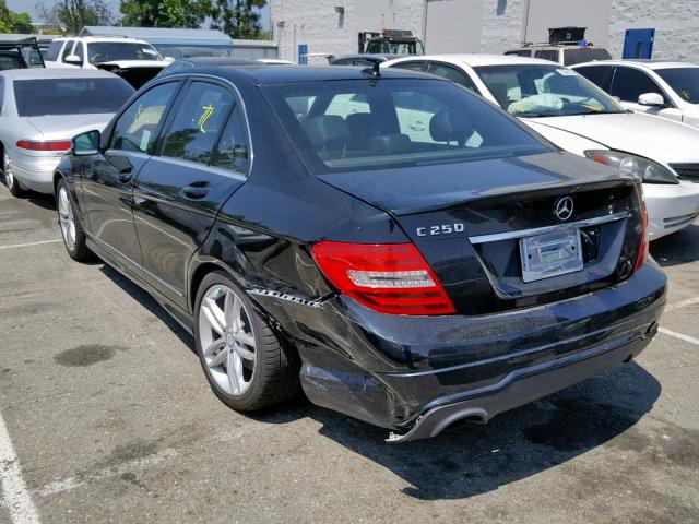 WDDGF4HB9DA742932 - 2013 MERCEDES-BENZ C 250 BLACK photo 3