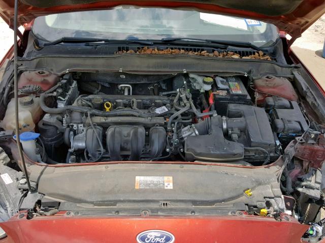 3FA6P0H75ER365486 - 2014 FORD FUSION SE ORANGE photo 7