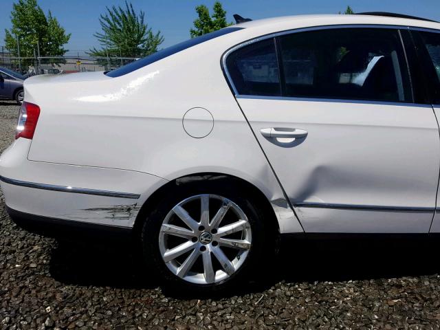 WVWJL7AN8AE062152 - 2010 VOLKSWAGEN PASSAT KOM WHITE photo 9