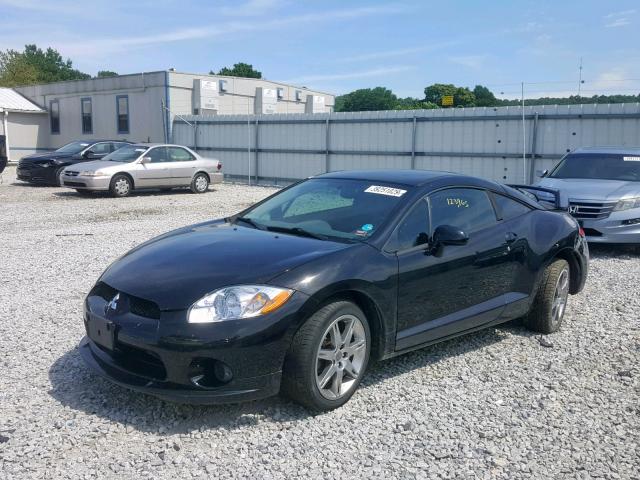 4A3AK64F58E020188 - 2008 MITSUBISHI ECLIPSE SE BLACK photo 2