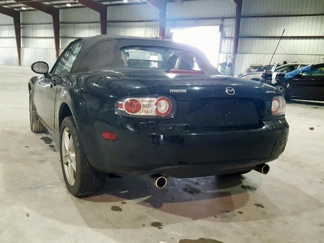 JM1NC25F360108367 - 2006 MAZDA MX-5 MIATA BLACK photo 3