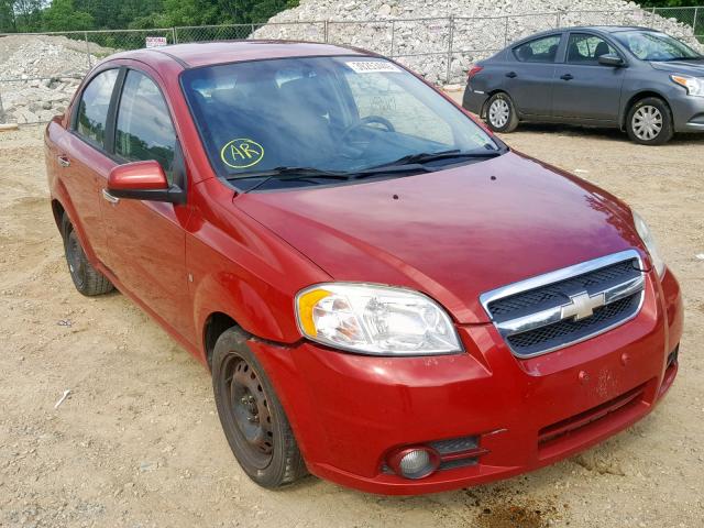 KL1TG56E39B395311 - 2009 CHEVROLET AVEO LT RED photo 1