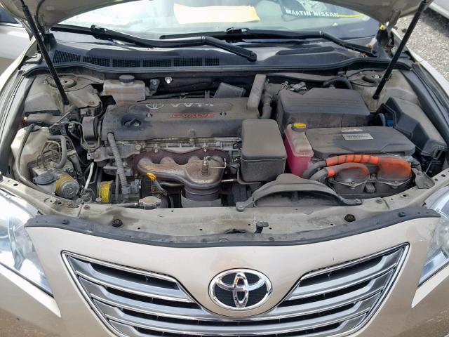 JTNBB46K473016757 - 2007 TOYOTA CAMRY NEW GOLD photo 7