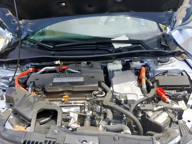 JHMCR6F58HC021907 - 2017 HONDA ACCORD HYB BLUE photo 7