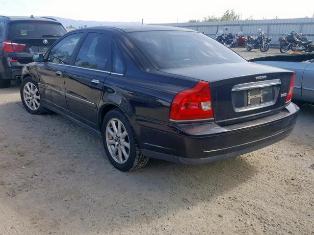 YV1TS592051391039 - 2005 VOLVO S80 2.5T BLACK photo 3