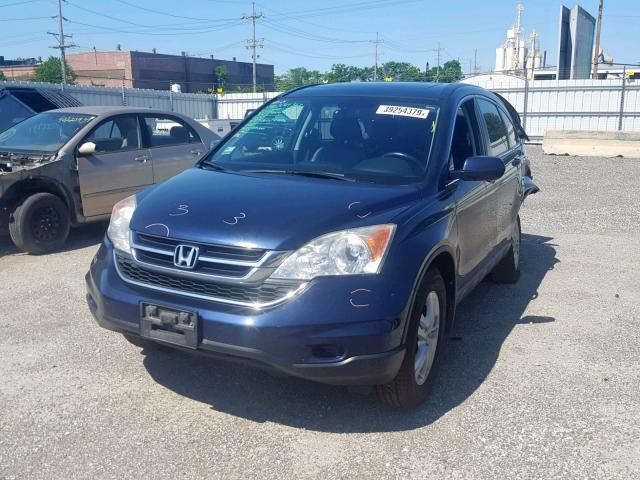 5J6RE4H71AL054886 - 2010 HONDA CR-V EXL BLUE photo 2