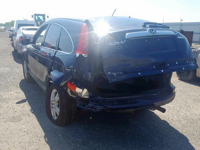 5J6RE4H71AL054886 - 2010 HONDA CR-V EXL BLUE photo 3