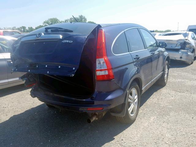 5J6RE4H71AL054886 - 2010 HONDA CR-V EXL BLUE photo 4