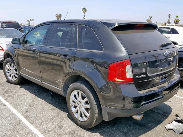 2FMDK3JC1DBC96720 - 2013 FORD EDGE SEL BLACK photo 3