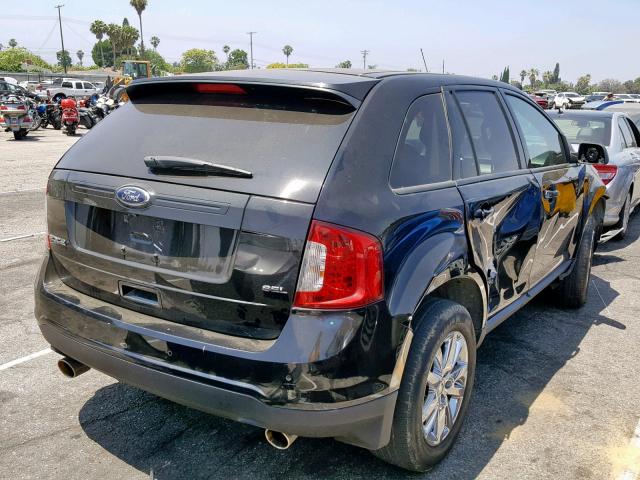 2FMDK3JC1DBC96720 - 2013 FORD EDGE SEL BLACK photo 4