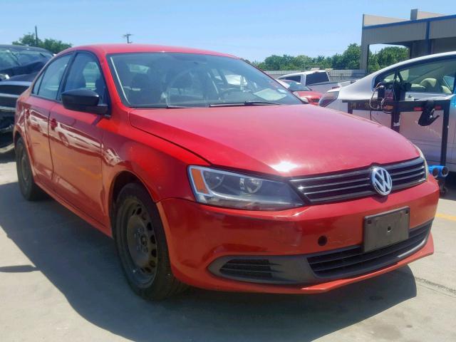 3VW2K7AJ7CM347889 - 2012 VOLKSWAGEN JETTA BASE RED photo 1