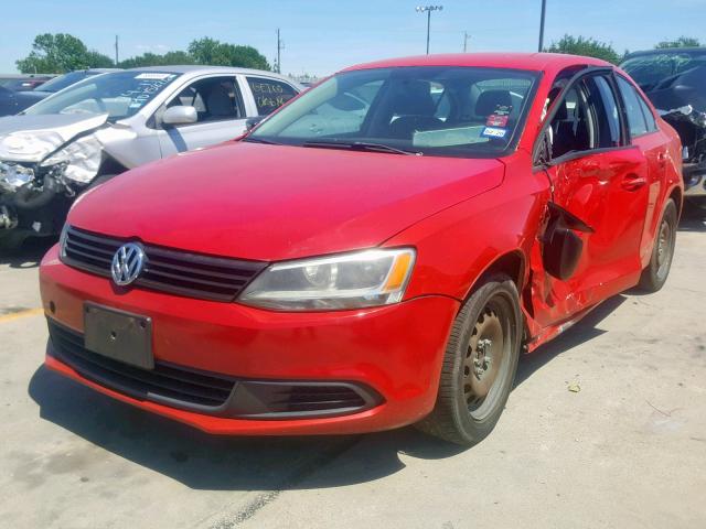 3VW2K7AJ7CM347889 - 2012 VOLKSWAGEN JETTA BASE RED photo 2