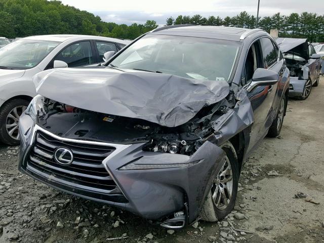 JTJBARBZ9G2087074 - 2016 LEXUS NX 200T GRAY photo 2