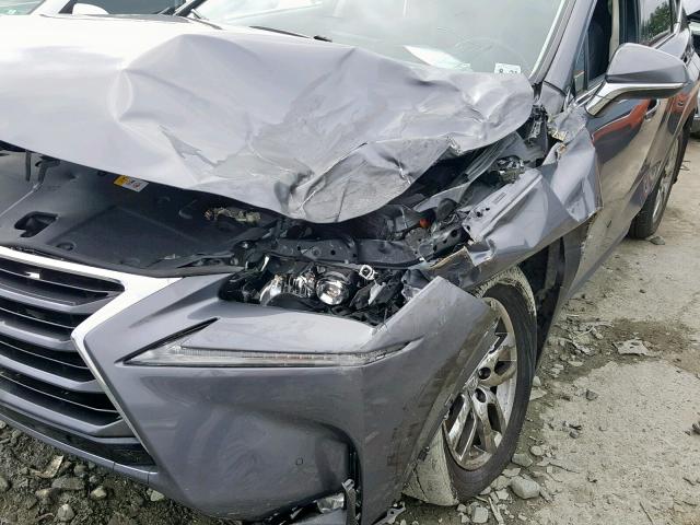 JTJBARBZ9G2087074 - 2016 LEXUS NX 200T GRAY photo 9