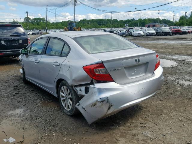 2HGFB2F97CH327194 - 2012 HONDA CIVIC EXL SILVER photo 3