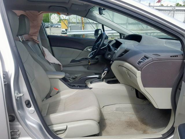 2HGFB2F97CH327194 - 2012 HONDA CIVIC EXL SILVER photo 5