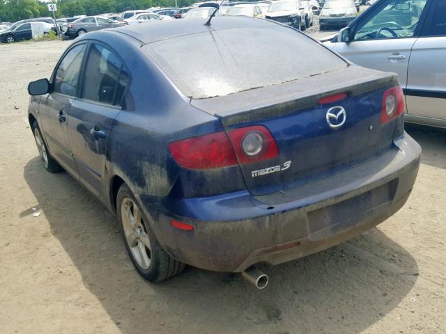 JM1BK12G461496376 - 2006 MAZDA 3 I BLUE photo 3