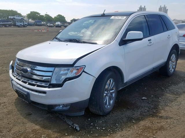 2FMDK3JC8ABB02678 - 2010 FORD EDGE SEL WHITE photo 2