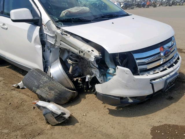 2FMDK3JC8ABB02678 - 2010 FORD EDGE SEL WHITE photo 9