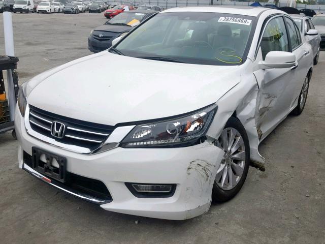 1HGCR2F82DA177405 - 2013 HONDA ACCORD EXL WHITE photo 2