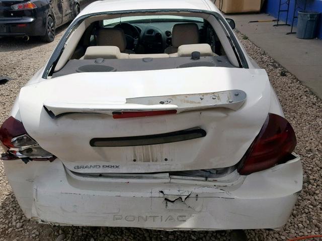 2G2WP522X51338765 - 2005 PONTIAC GRAND PRIX WHITE photo 9