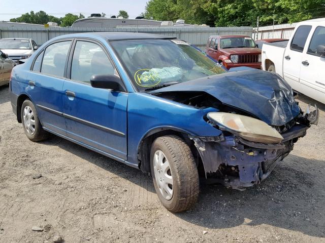 2HGES16385H558528 - 2005 HONDA CIVIC DX V BLUE photo 1