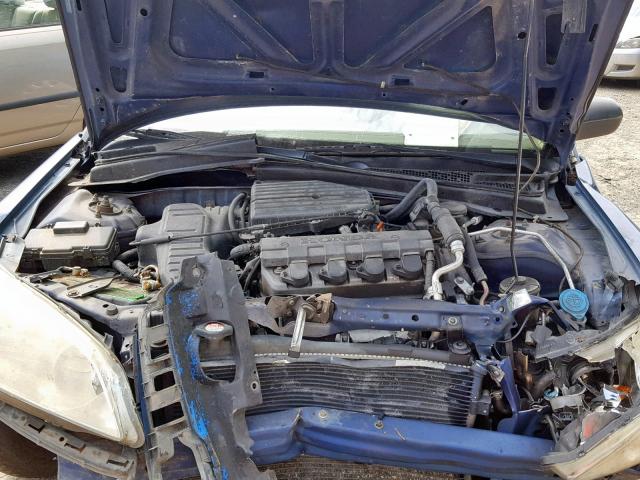 2HGES16385H558528 - 2005 HONDA CIVIC DX V BLUE photo 7