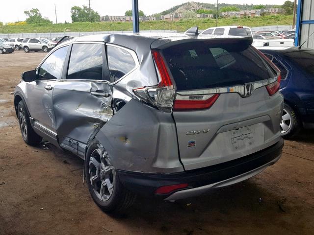 7FARW2H81JE040185 - 2018 HONDA CR-V EXL SILVER photo 3