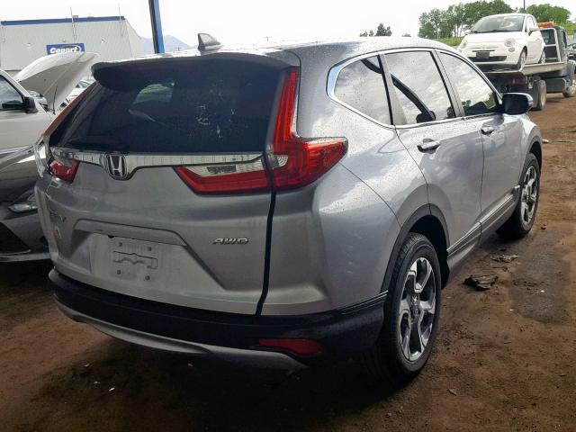 7FARW2H81JE040185 - 2018 HONDA CR-V EXL SILVER photo 4