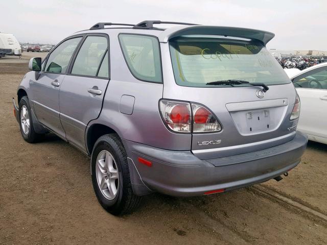 JTJGF10U210100606 - 2001 LEXUS RX 300 BLUE photo 3