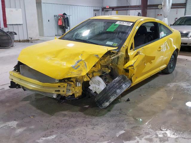 1G1AT18H897168459 - 2009 CHEVROLET COBALT LT YELLOW photo 2