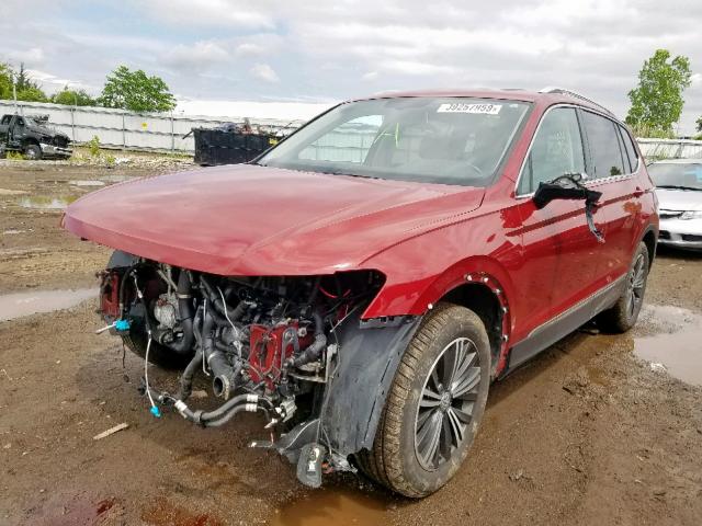 3VV2B7AX1JM038795 - 2018 VOLKSWAGEN TIGUAN SE RED photo 2