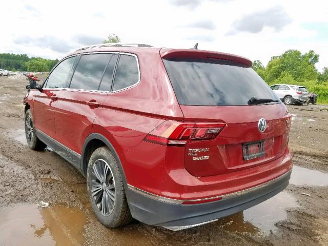 3VV2B7AX1JM038795 - 2018 VOLKSWAGEN TIGUAN SE RED photo 3