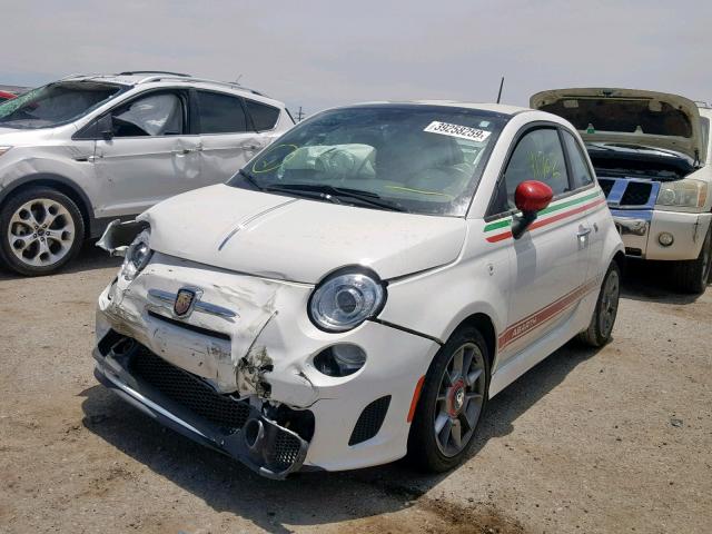 3C3CFFFH6CT310208 - 2012 FIAT 500 ABARTH WHITE photo 2