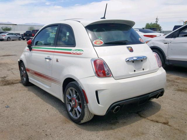 3C3CFFFH6CT310208 - 2012 FIAT 500 ABARTH WHITE photo 3