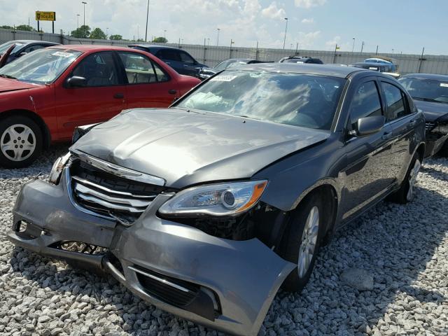 1C3CCBAG3DN721955 - 2013 CHRYSLER 200 LX SILVER photo 2