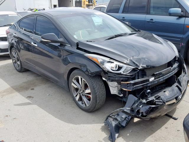 5NPDH4AE3EH457455 - 2014 HYUNDAI ELANTRA SE BLACK photo 1