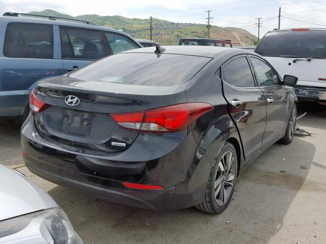 5NPDH4AE3EH457455 - 2014 HYUNDAI ELANTRA SE BLACK photo 4