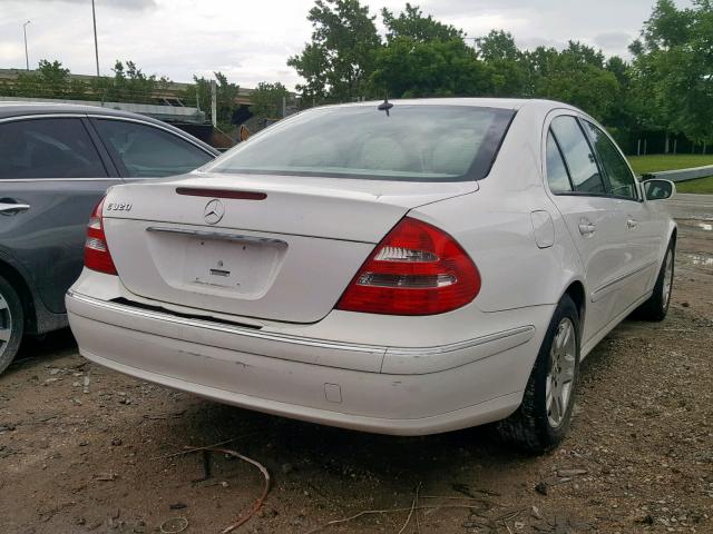 WDBUF65J73A100081 - 2003 MERCEDES-BENZ E 320 WHITE photo 4