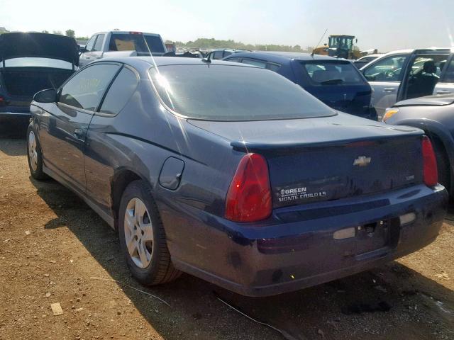 2G1WJ15K279237802 - 2007 CHEVROLET MONTE CARL BLUE photo 3