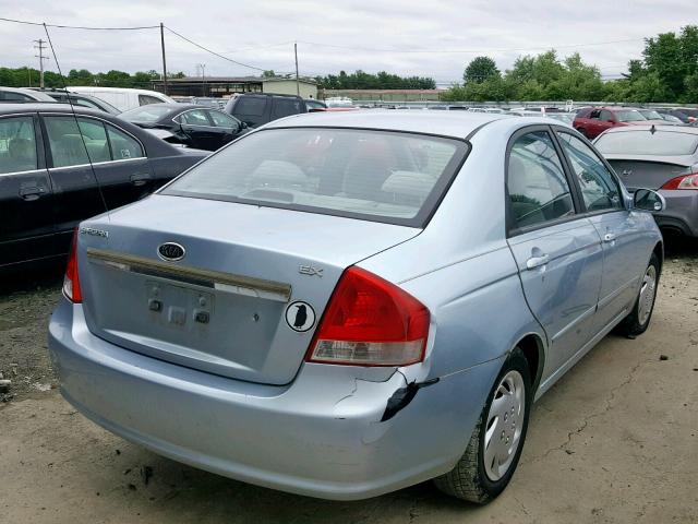 KNAFE121975450604 - 2007 KIA SPECTRA EX BLUE photo 4