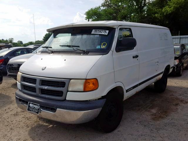 2B7JB21Z42K133305 - 2002 DODGE RAM VAN B2 WHITE photo 2