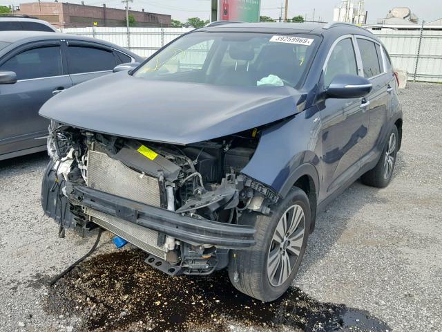 KNDPCCAC4E7597099 - 2014 KIA SPORTAGE E BLUE photo 2