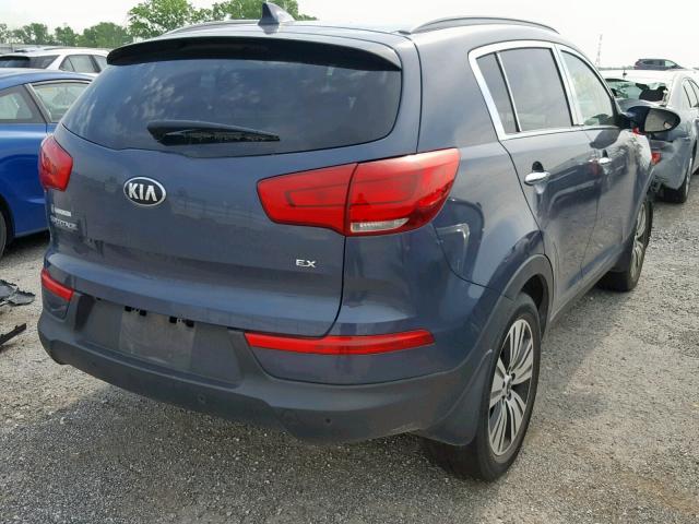 KNDPCCAC4E7597099 - 2014 KIA SPORTAGE E BLUE photo 4