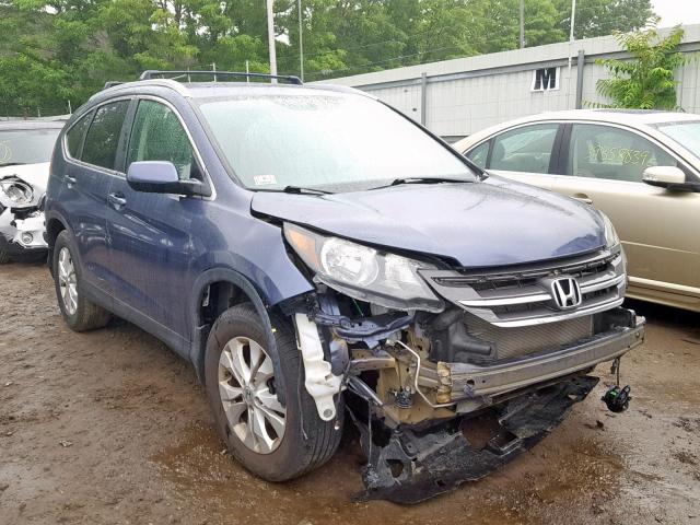 5J6RM4H7XCL082417 - 2012 HONDA CR-V EXL BLUE photo 1