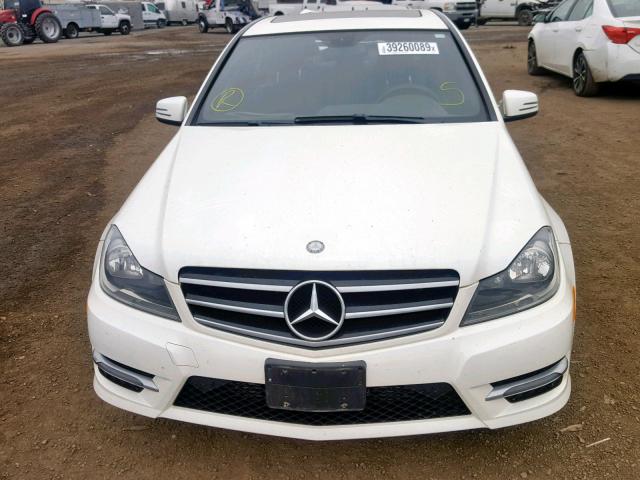 WDDGF4HB2EA967257 - 2014 MERCEDES-BENZ C 250 WHITE photo 9